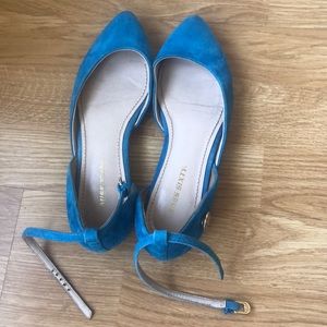 Miss sixty blue nubuck leather pointy/flat shoes